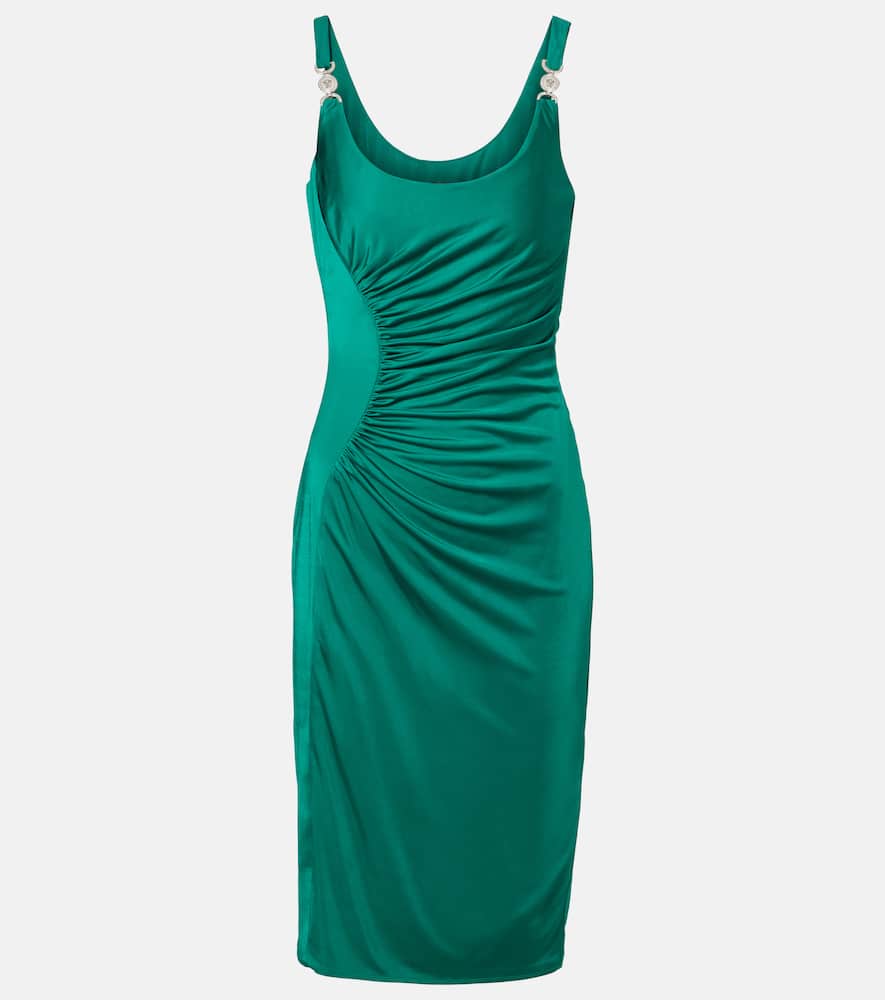 Gathered jersey cocktail dress