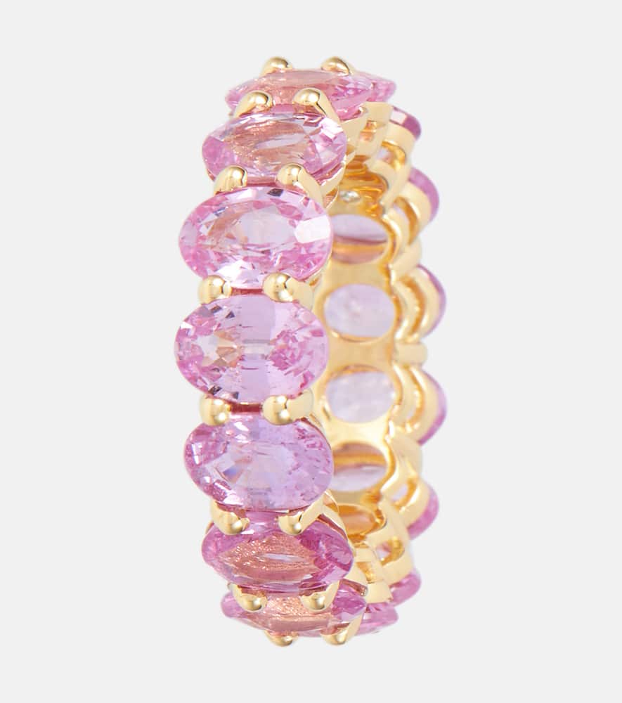 Shay Jewelry 18kt gold eternity ring with sapphires