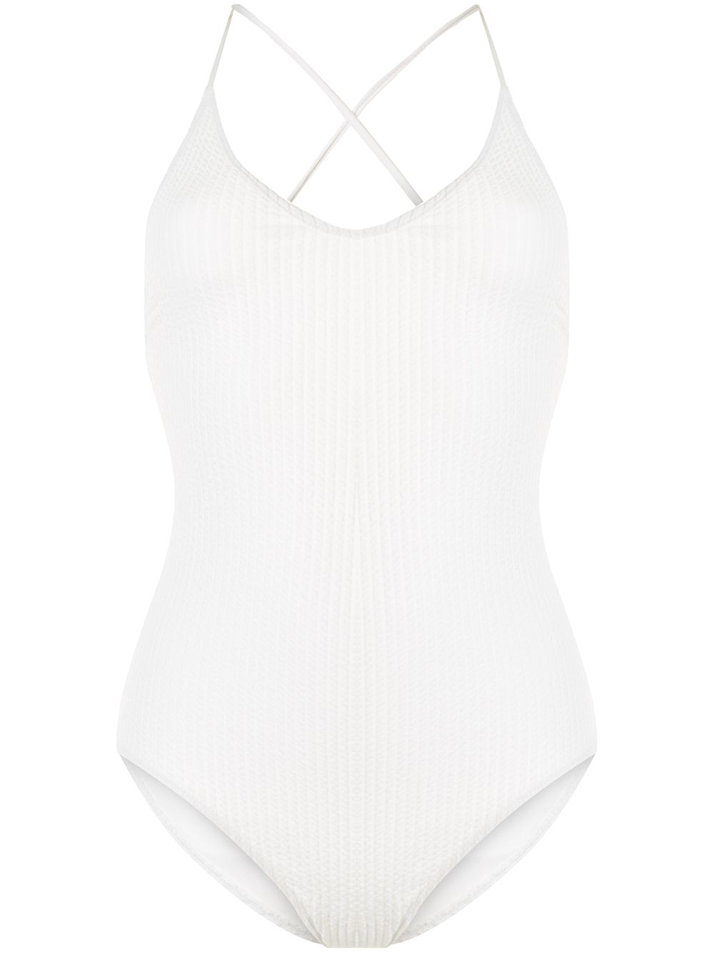 Margot ribbed swimsuit - White