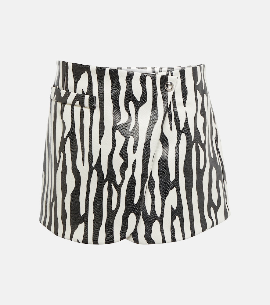 Zebra-print warp miniskirt