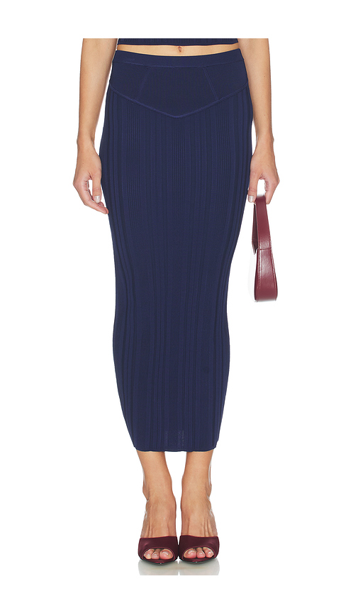 Fleur du mal Three Way Rib Skirt in Tahini - Beige. L also in M