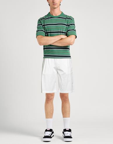 Man Shorts & Bermuda Shorts White Size 32 Cotton, Elastane