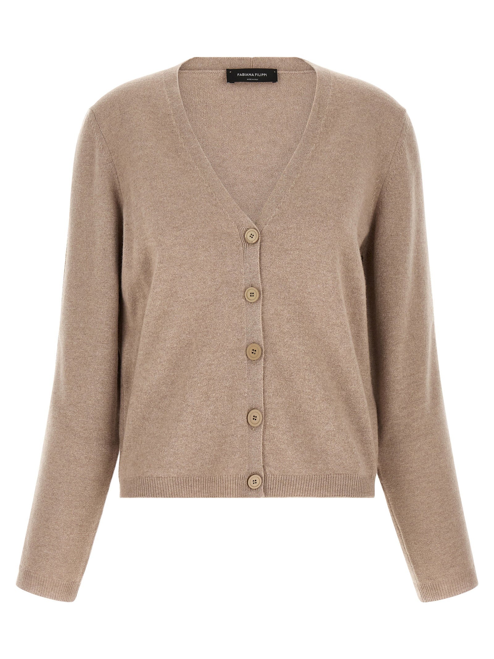 Filo Diamante Cardigan — Beige