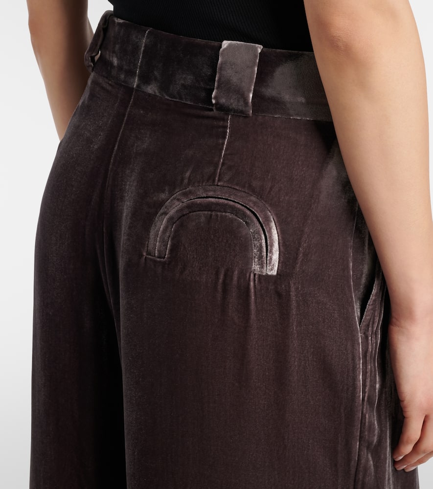 Blazé Milano Husi velvet wide-leg pants