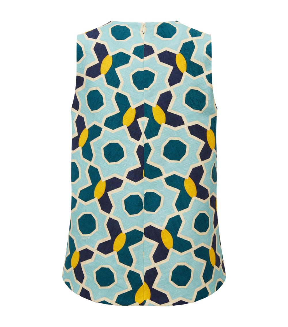 Geometric Print La Scala Top