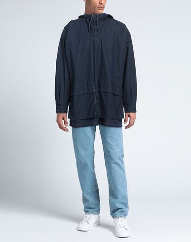 Man Denim outerwear Blue Size S Cotton