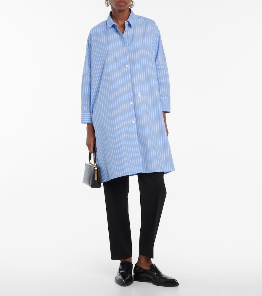 Striped cotton poplin shirt