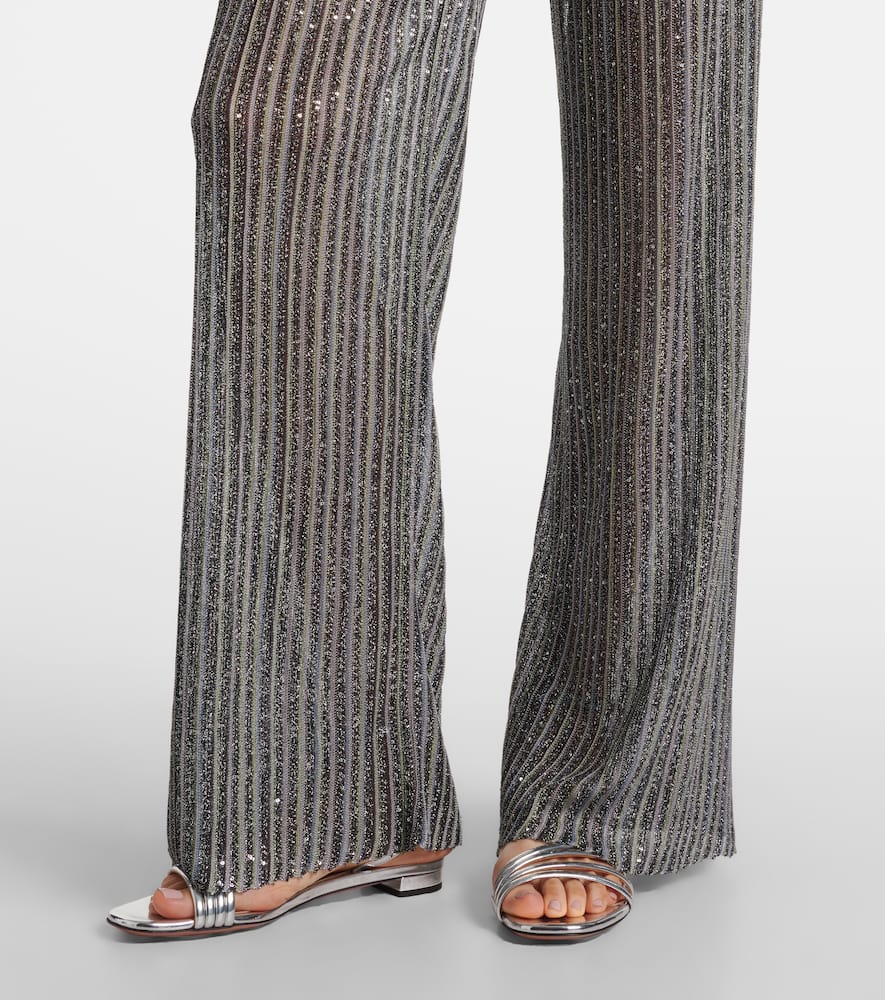 Sequined Lurex palazzo pants