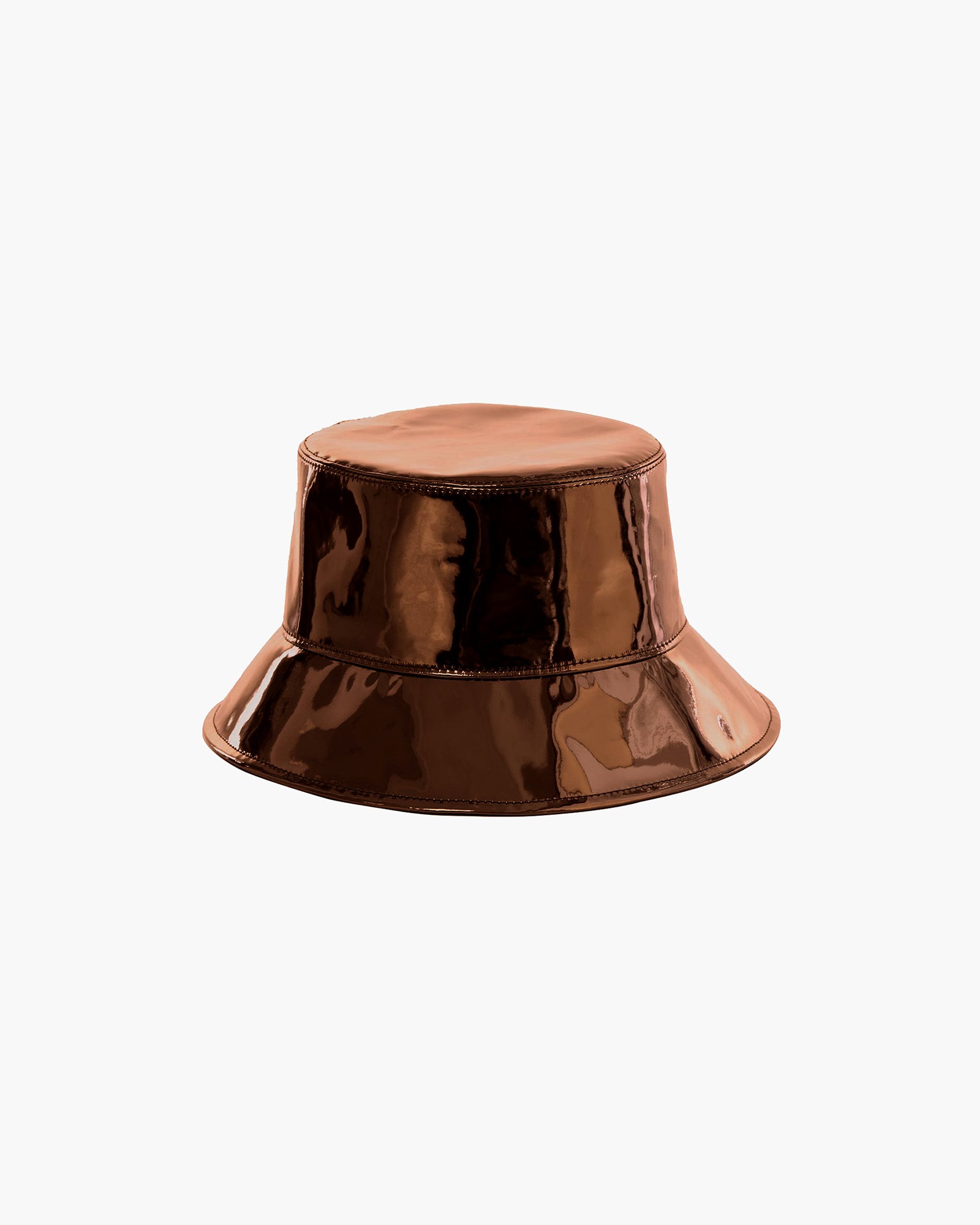 Patti Bucket Hat for Women - Olive, Patent Vinyl, Water-Repellent, Made in USA