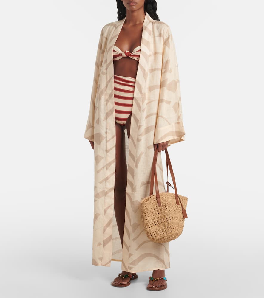 Johanna Ortiz Printed linen beach cover-up