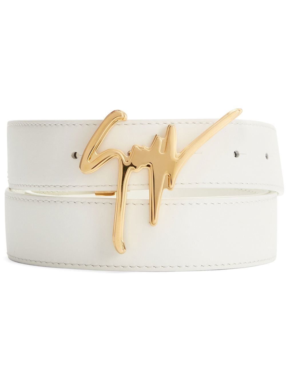 Signature-logo buckle belt
