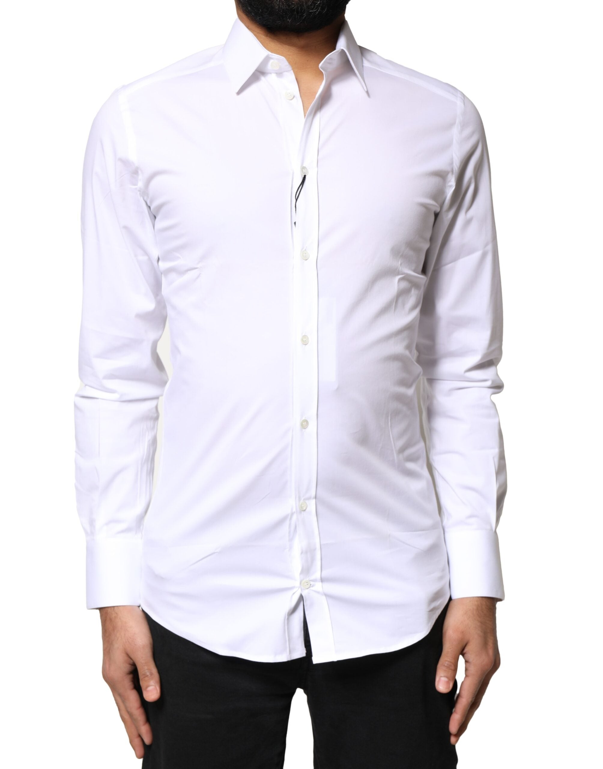 Cotton Blend Shirt — White