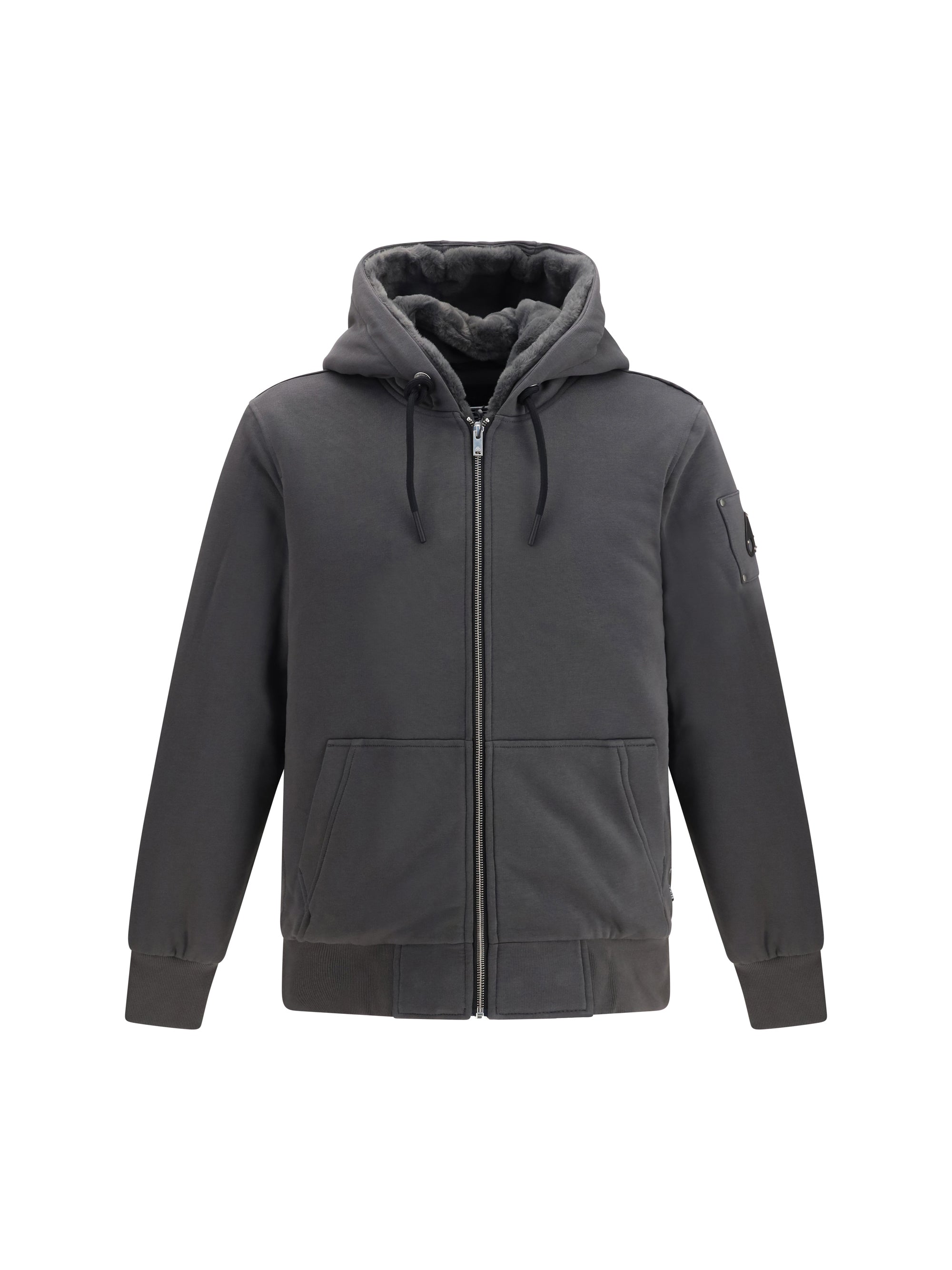 Hooded Sweatshirt Jacket — Gray