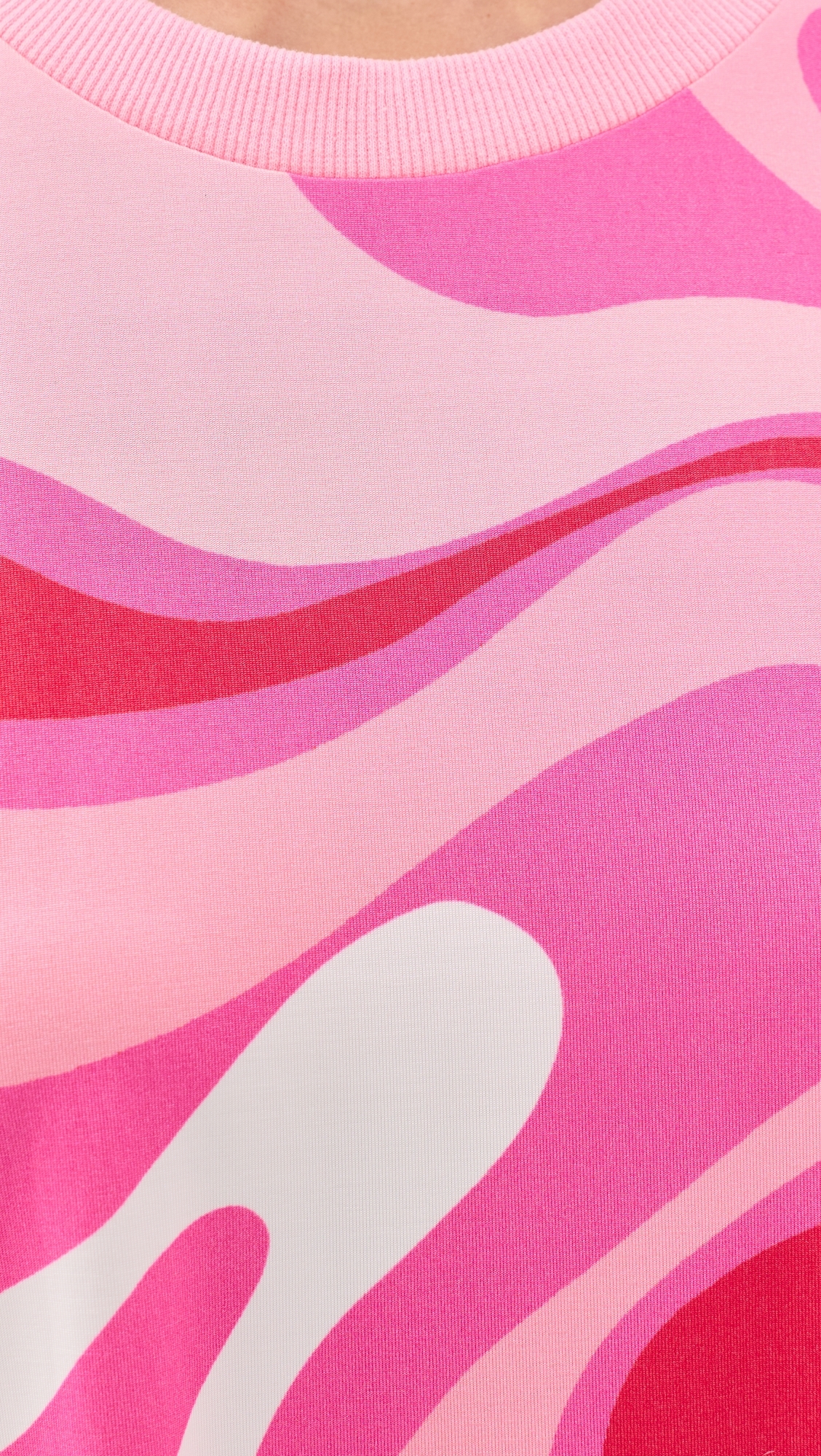 Kai Geo Jersey Top Wavy Geo Pink