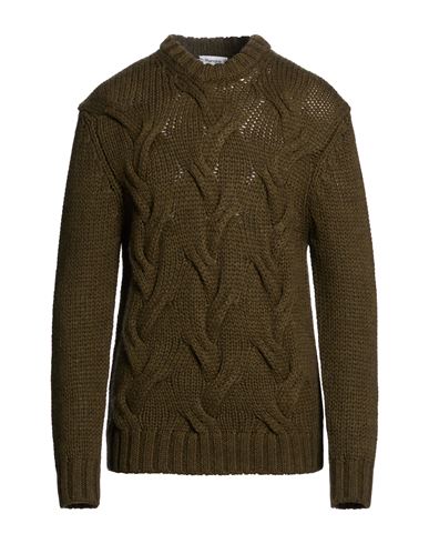 Man Sweater Military green Size 40 Wool, Alpaca wool