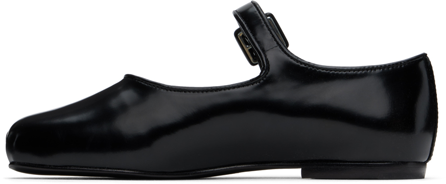 Sandy Liang Black Mary Jane Pointe Ballerina Flats