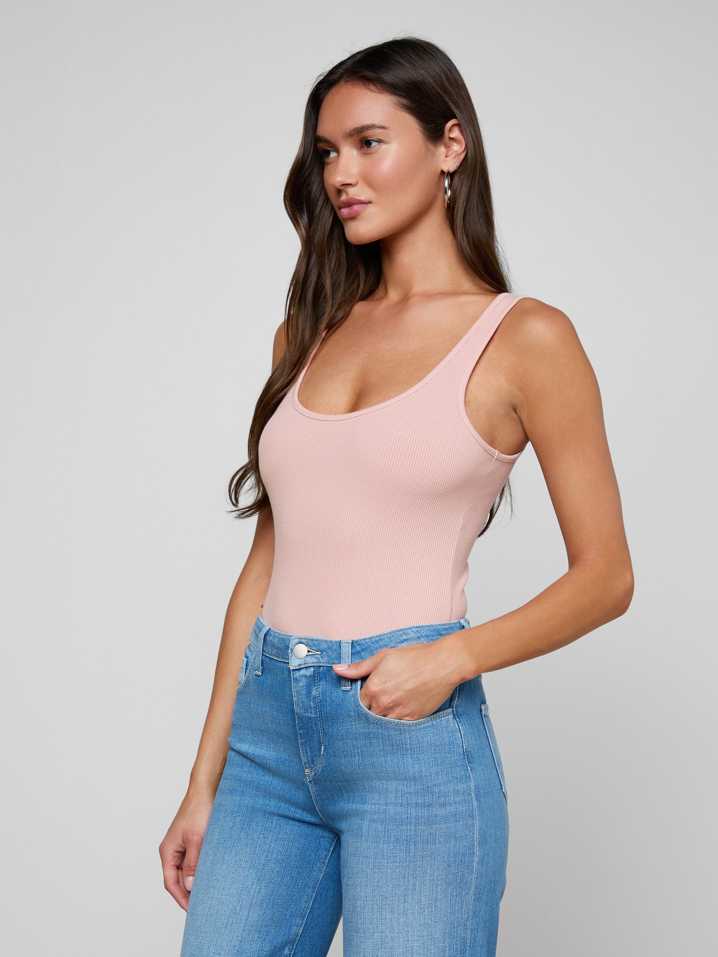 Nica Scoopneck Bodysuit In Parfait
