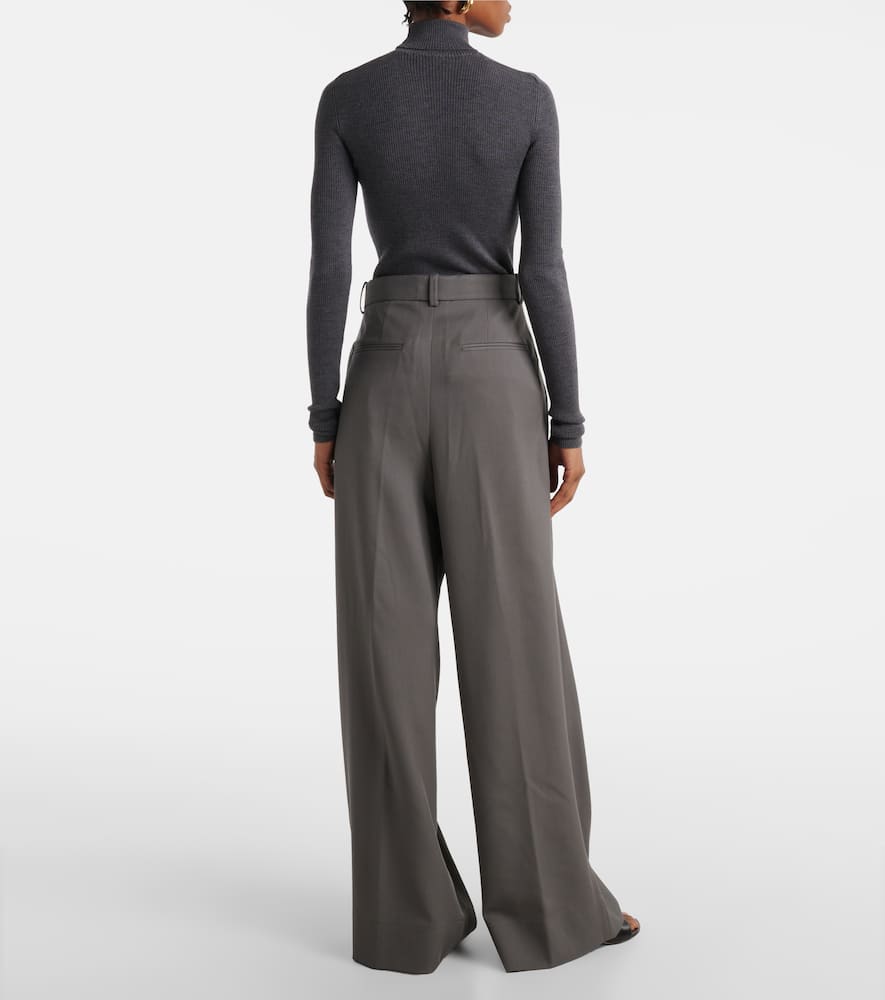 Wardrobe. NYC High-rise wool wide-leg pants
