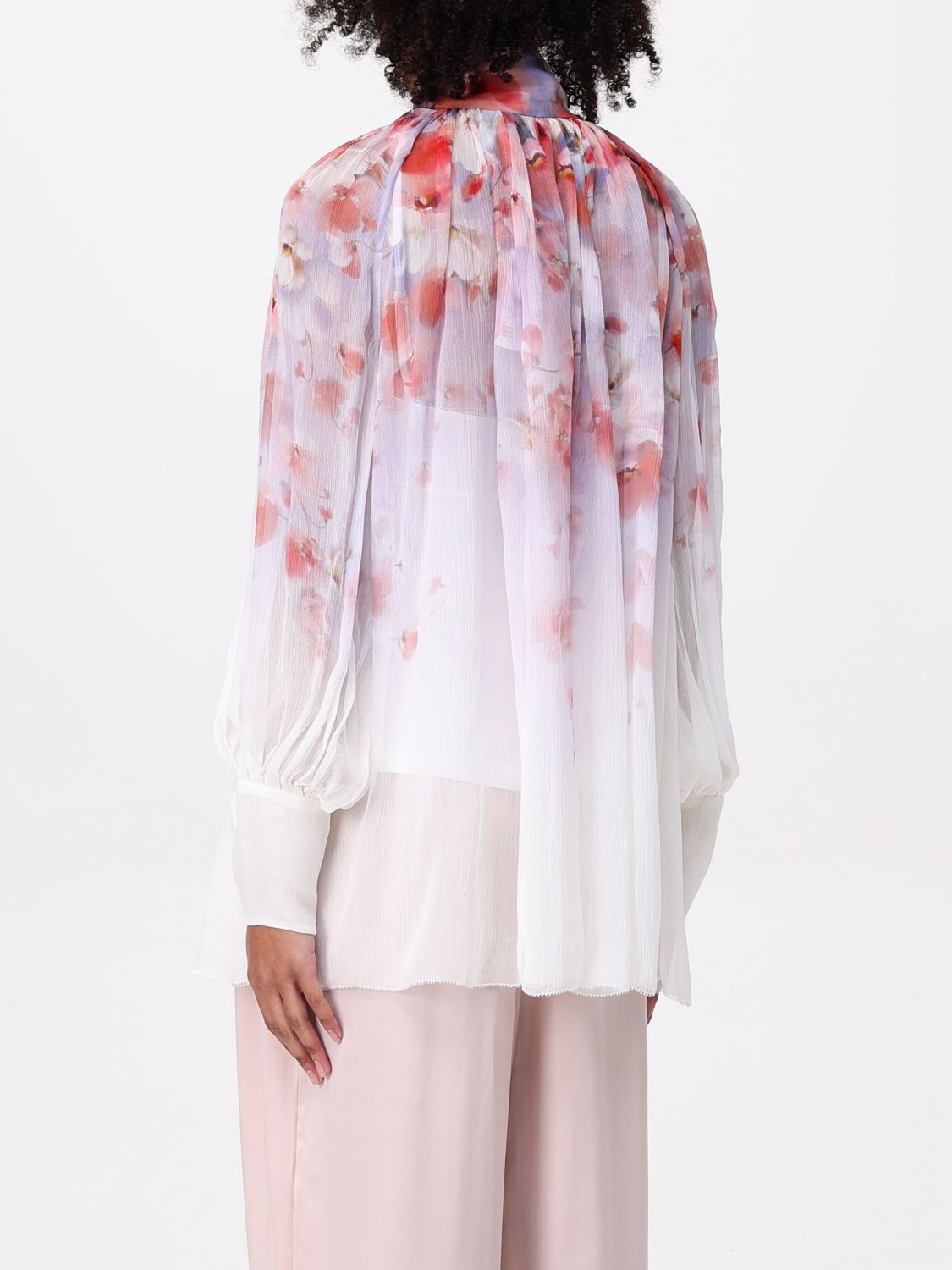 Crush smock blouse - Purple