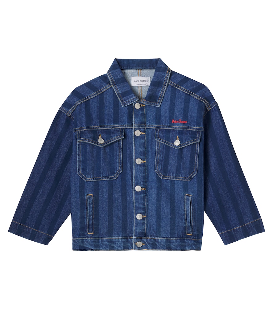Striped denim jacket