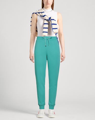 Woman Pants Turquoise Size M Cotton, Polyester