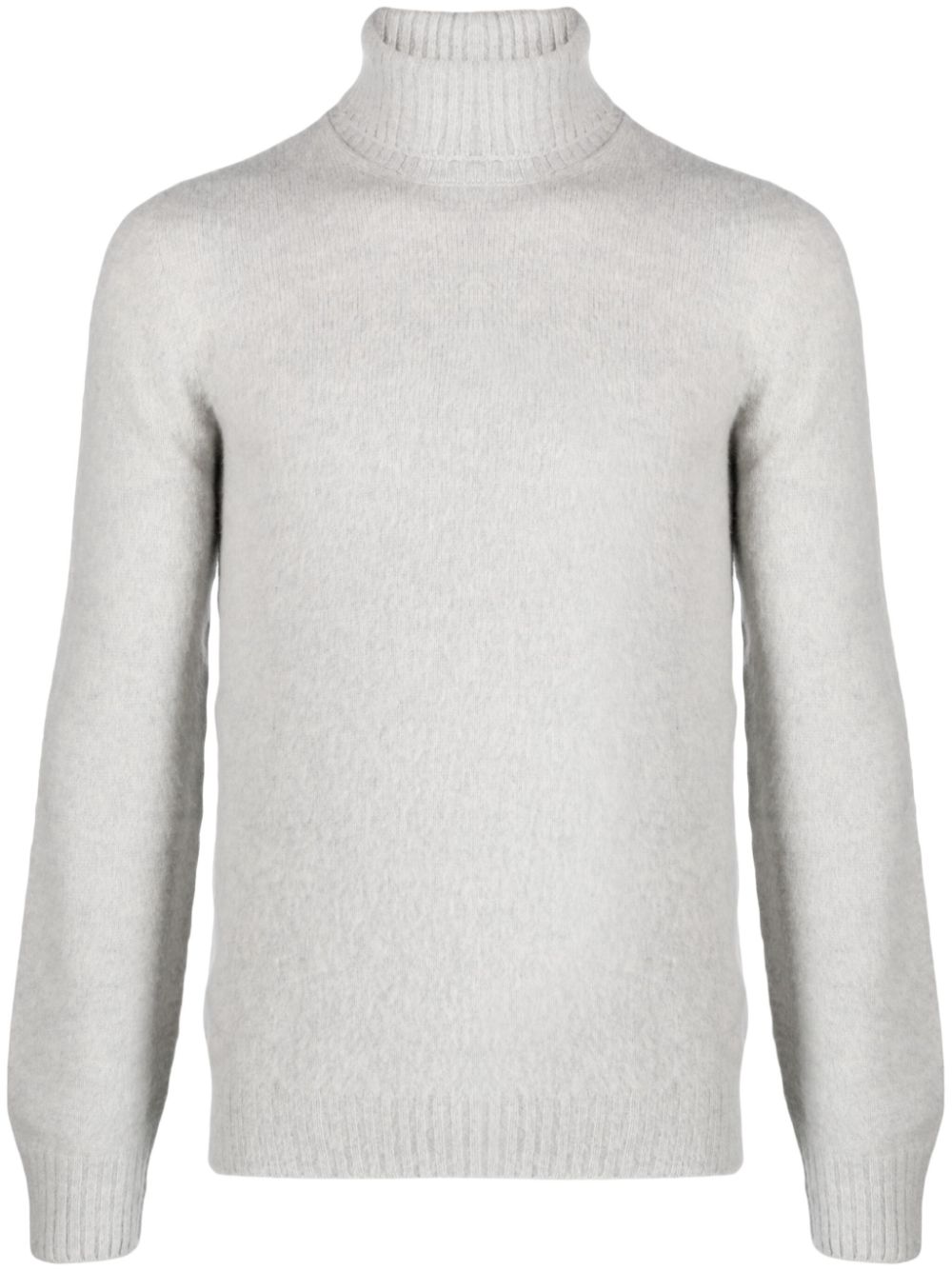 Roll-neck virgin wool jumper - Grey