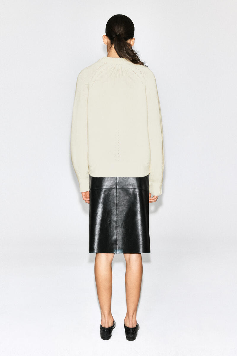 Rounded Wool Crew-Neck Sweater