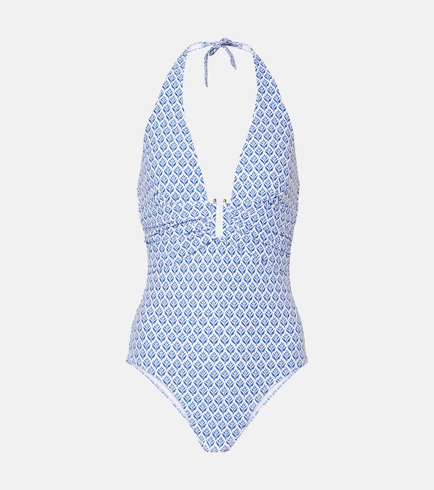 Cape Cod printed halterneck swimsuit