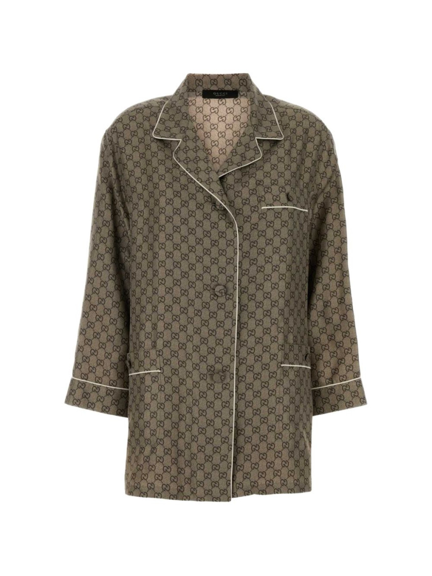 Gucci - lounge set silk nylon blend piping
