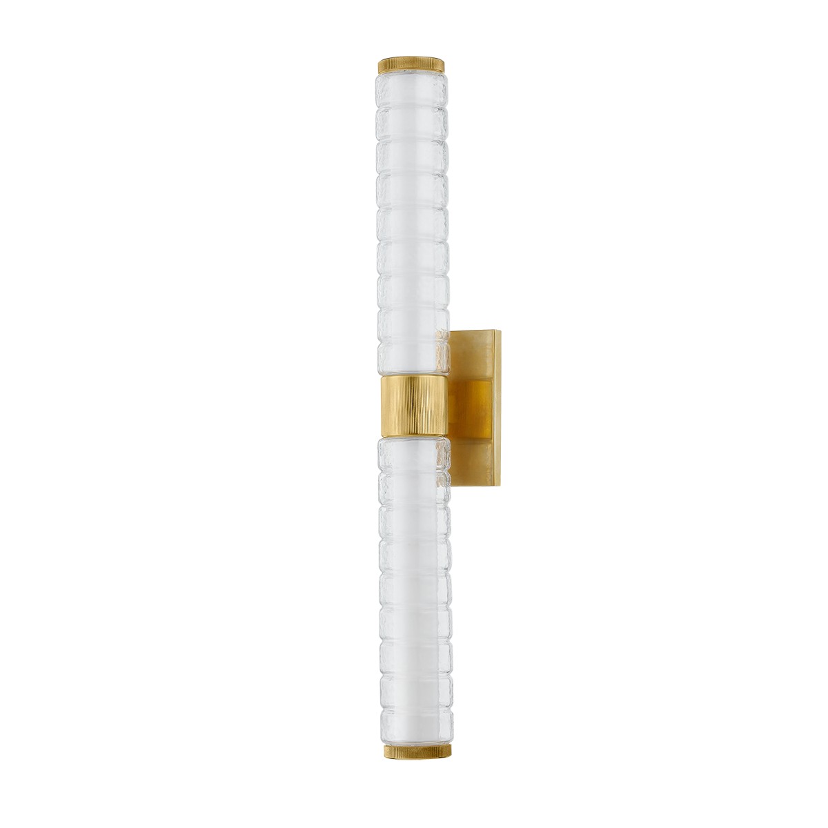Aged Brass LED Bathroom Vanity Light from the Castor Collection
