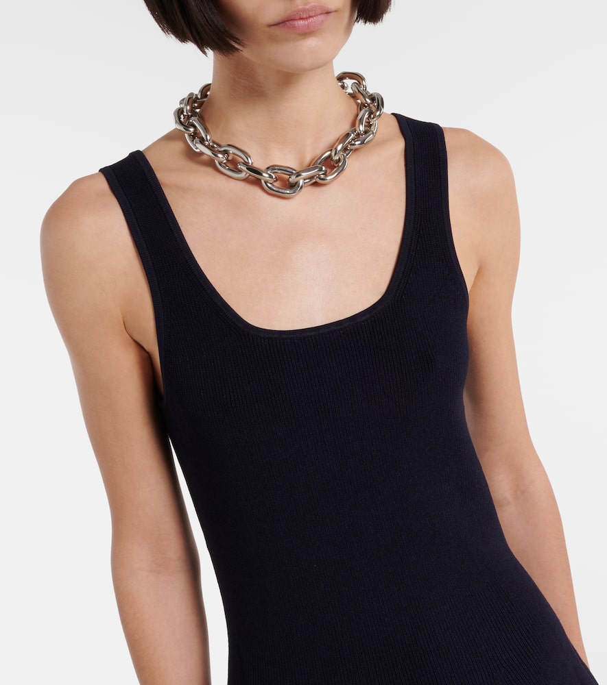 Simkhai Silas ribbed-knit cotton-blend midi dress