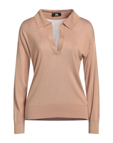 Alpha Studio Woman Sweater Camel Size 4 Modal, Cashmere