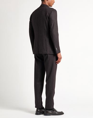 Man Suit Dark brown Size 36 Virgin Wool