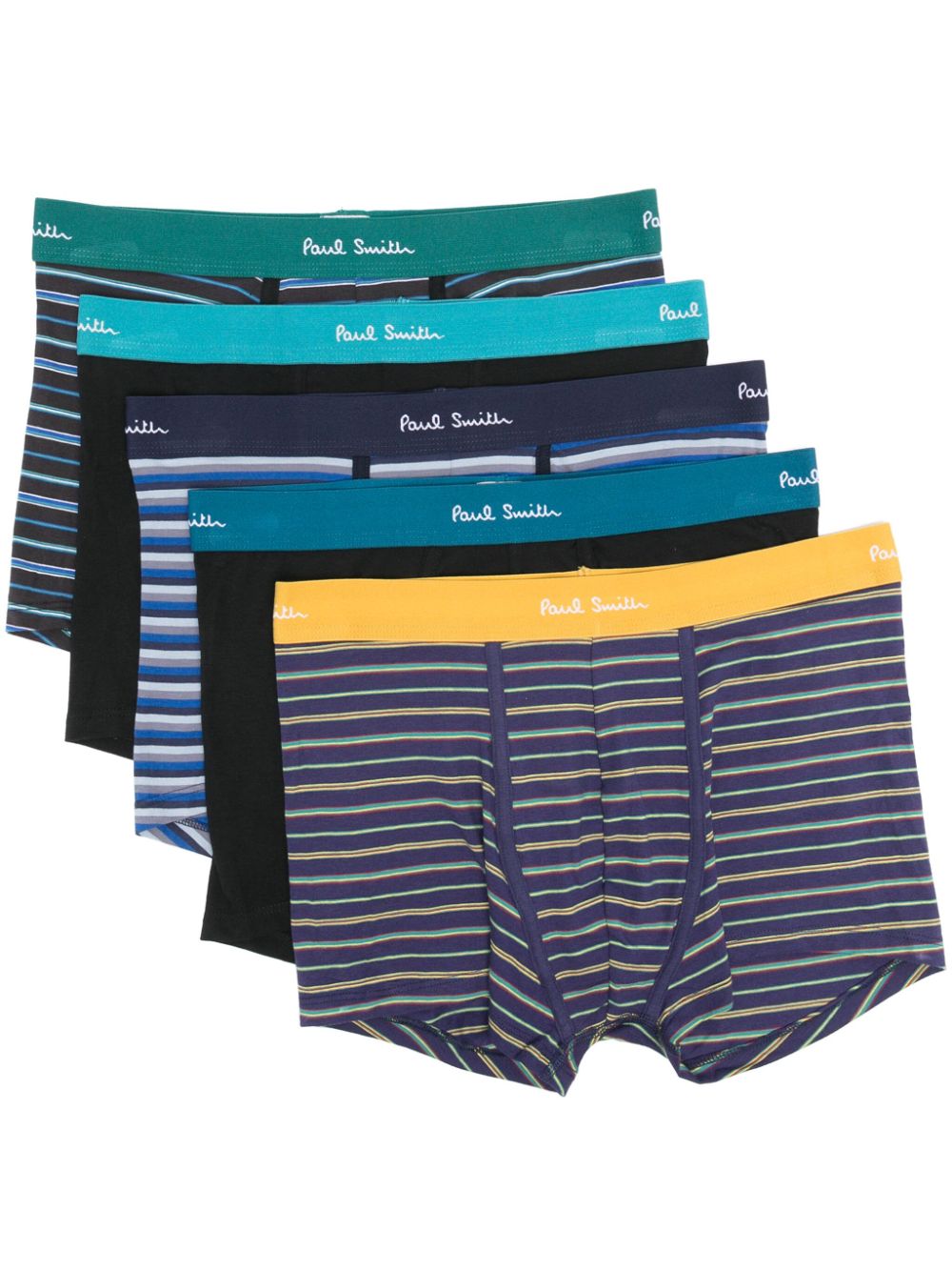 Striped boxers (pack of five) - Black