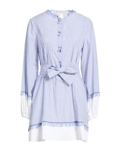 Woman Mini dress Blue Size L Cotton