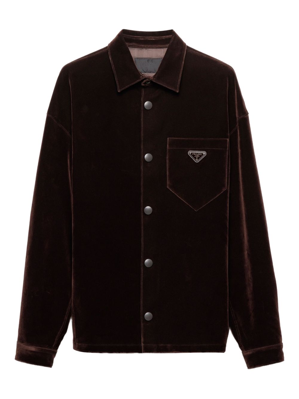 Logo-plaque denim shirt - Black