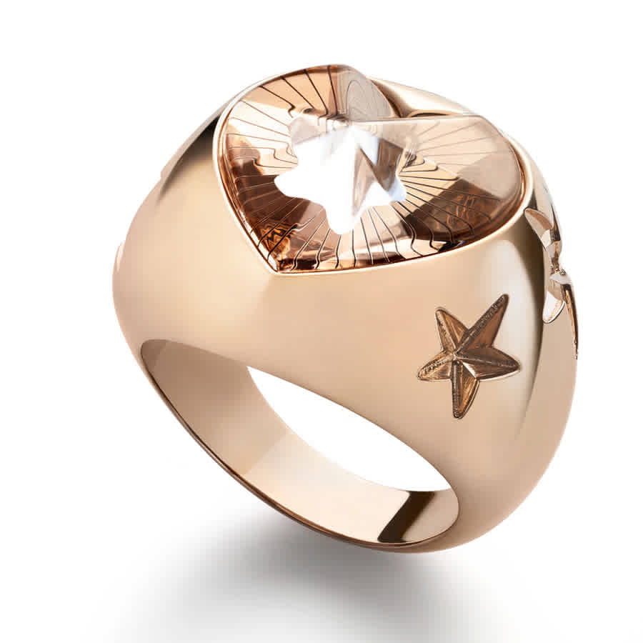 Vermeil  Gold Crystal Heart And Star Statement Ring 2812867
