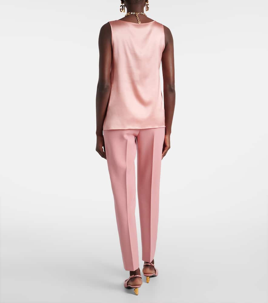 DG silk-blend satin top
