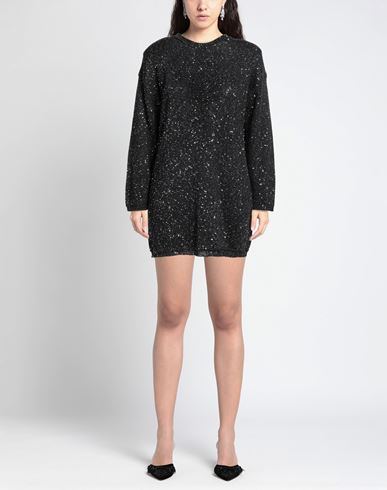 Woman Mini dress Black Size 4 Viscose, Polyamide, Polyester
