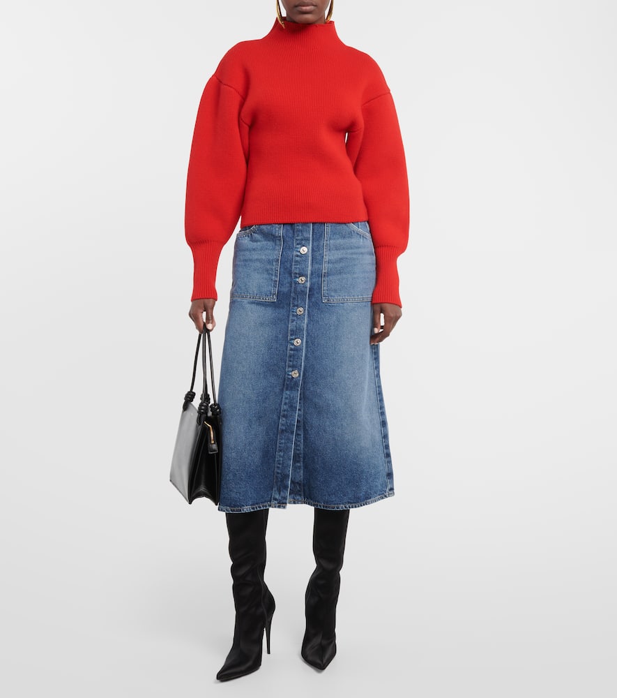 Anouk denim midi skirt