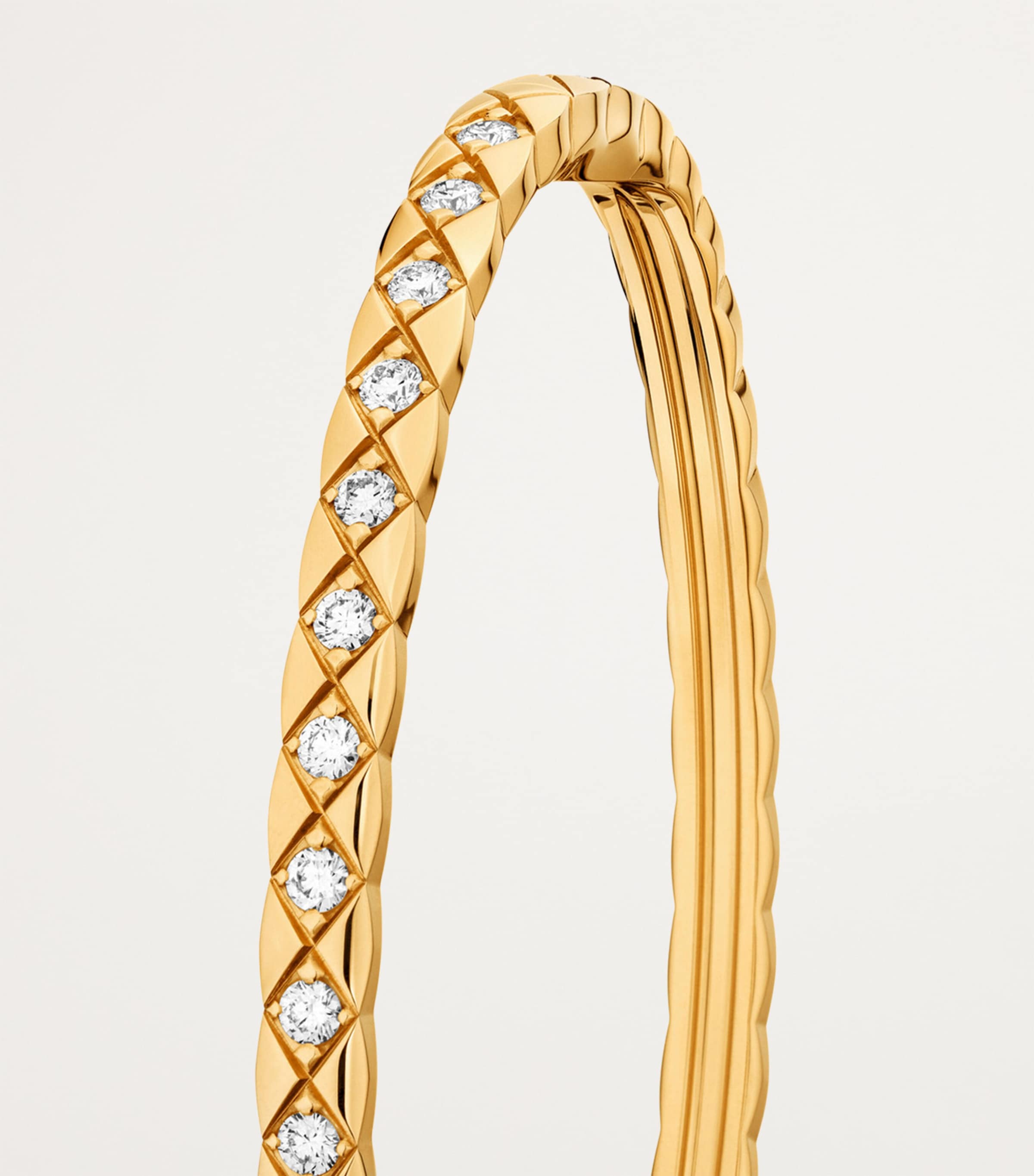 Yellow Gold and Diamond Coco Crush Bangle