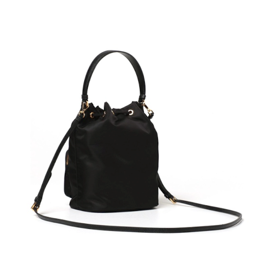 Duet Re-Nylon bucket bag 'Black Gold'
