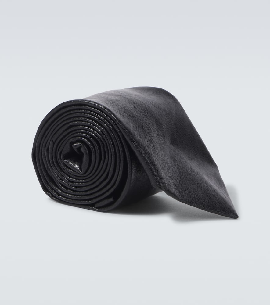 Faux leather tie