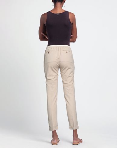 Woman Pants Sand Size 26 Cotton, Elastane