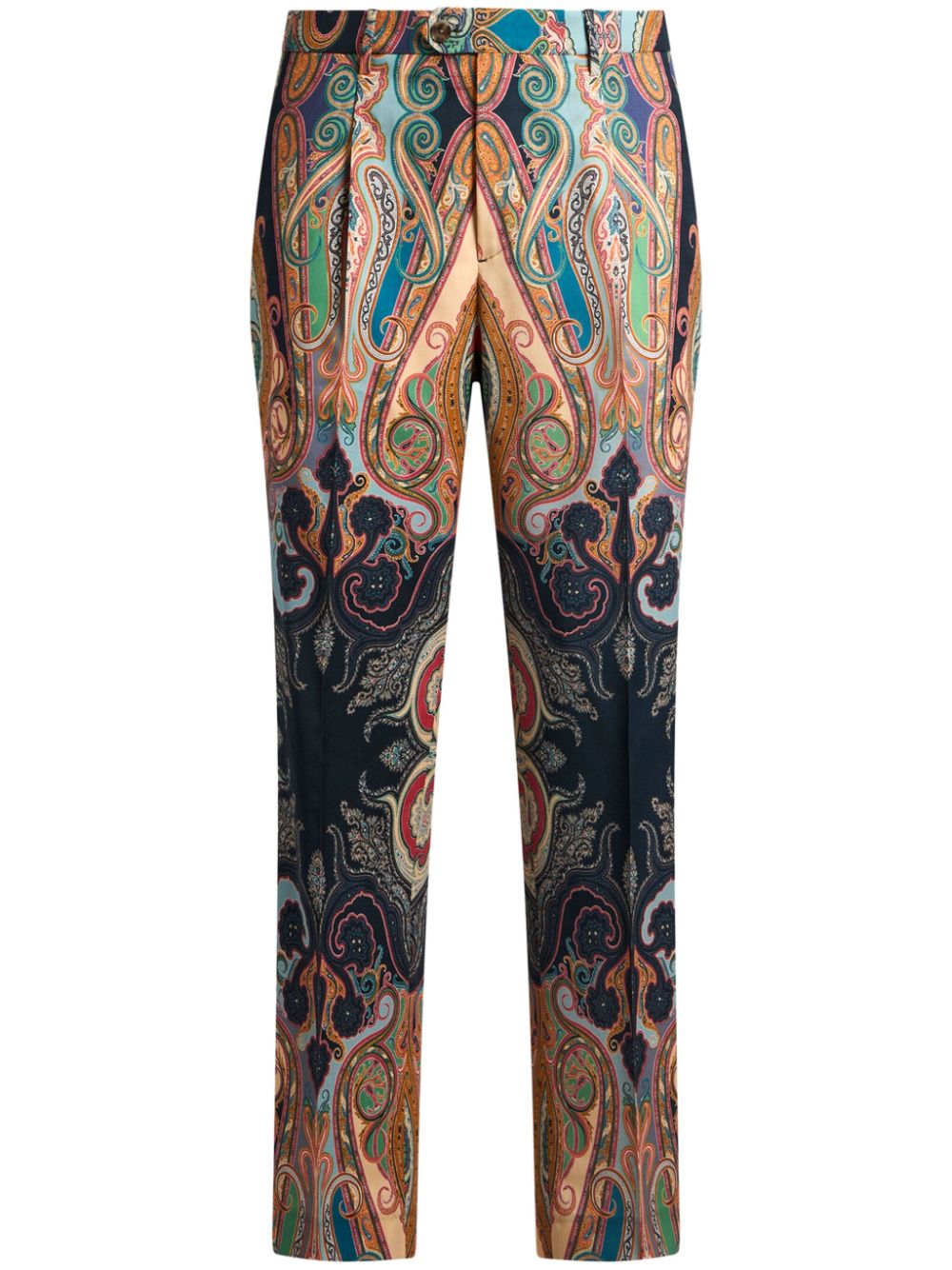 Paisley print wool trousers - Neutrals