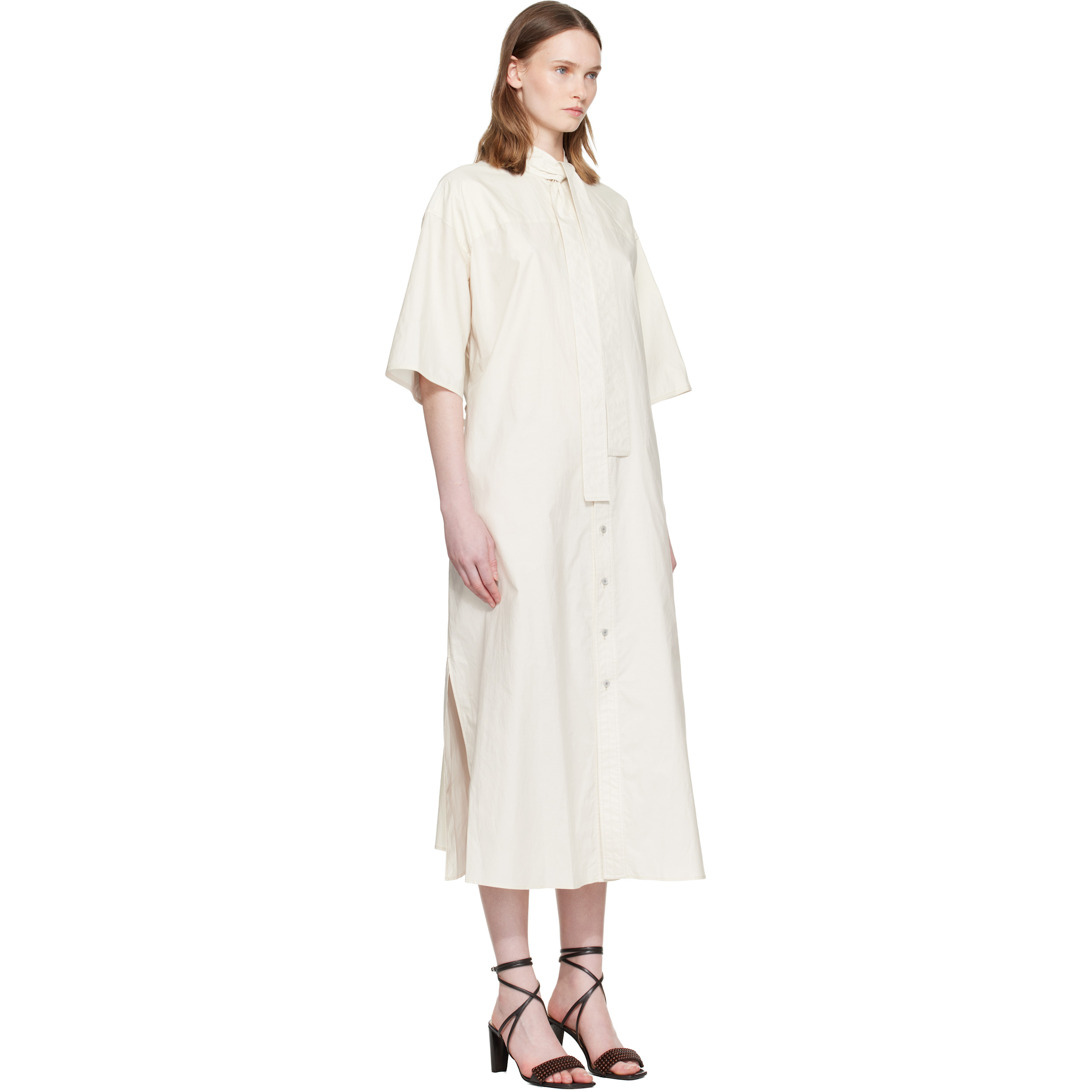 White Reversible Tube Midi Dress