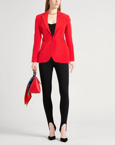 Woman Blazer Red Size 2 Polyester, Elastane