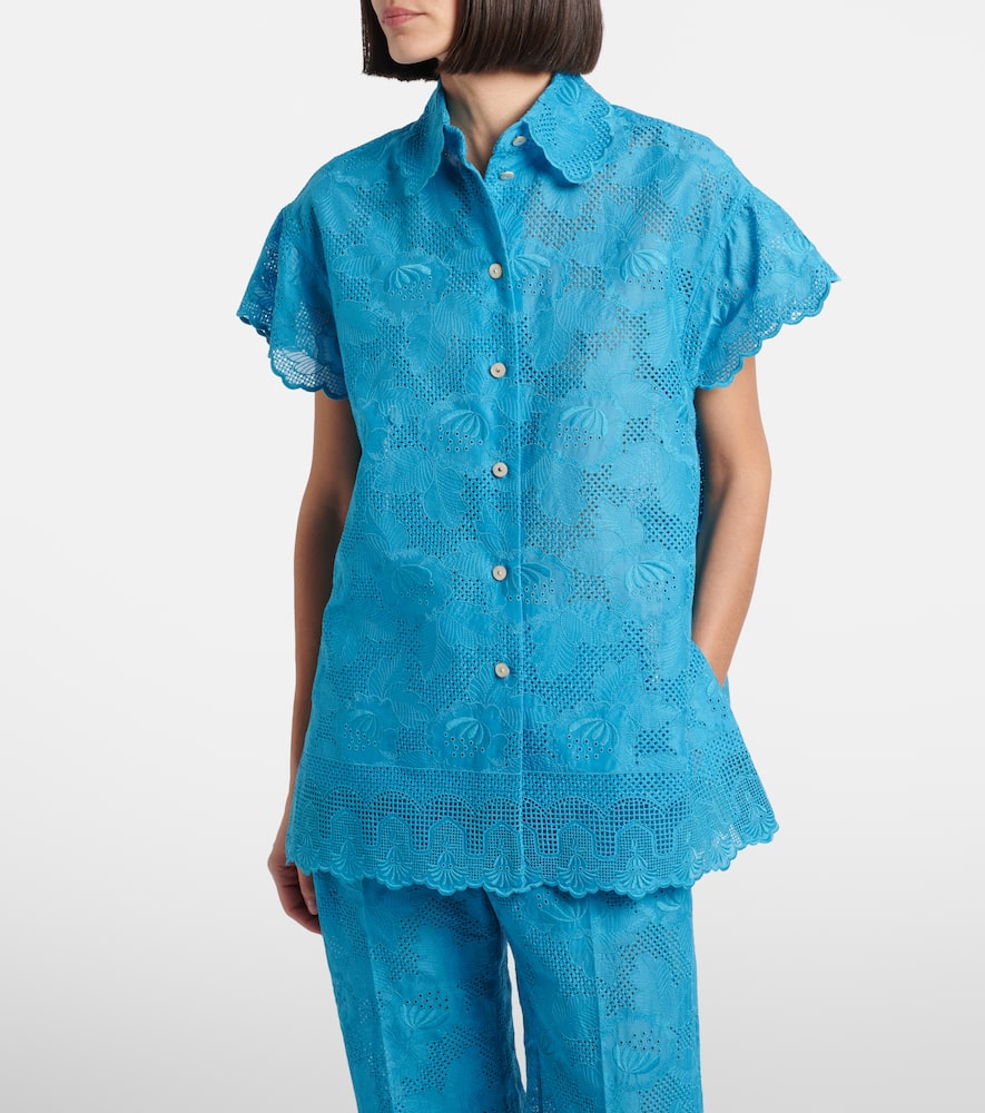 Embroidered cotton shirt