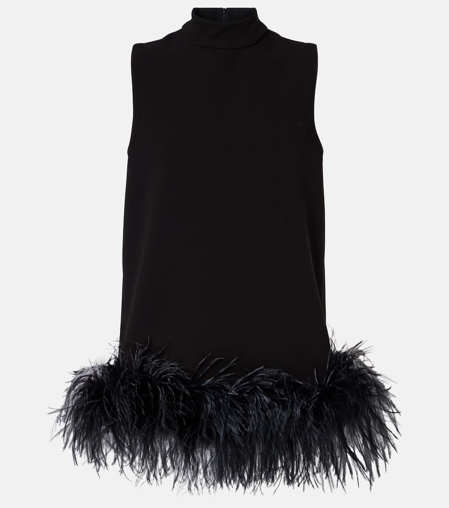 Feather-trimmed top