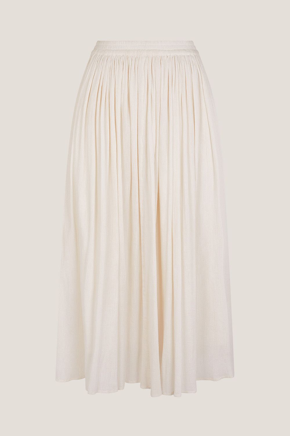 Monsoon Women's Bethany Crinkle Midi Skirt Crea